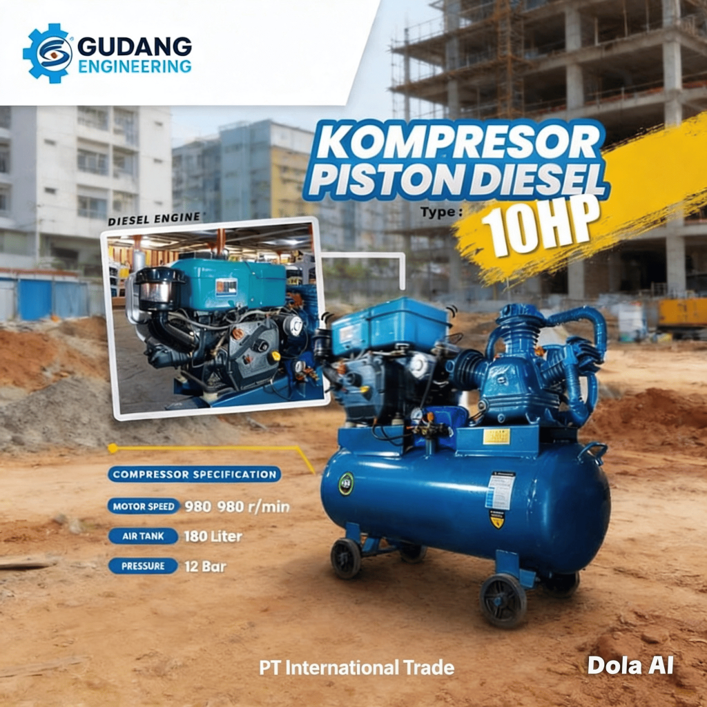 Kompresor Angin 10 HP Engine Diesel Future Star