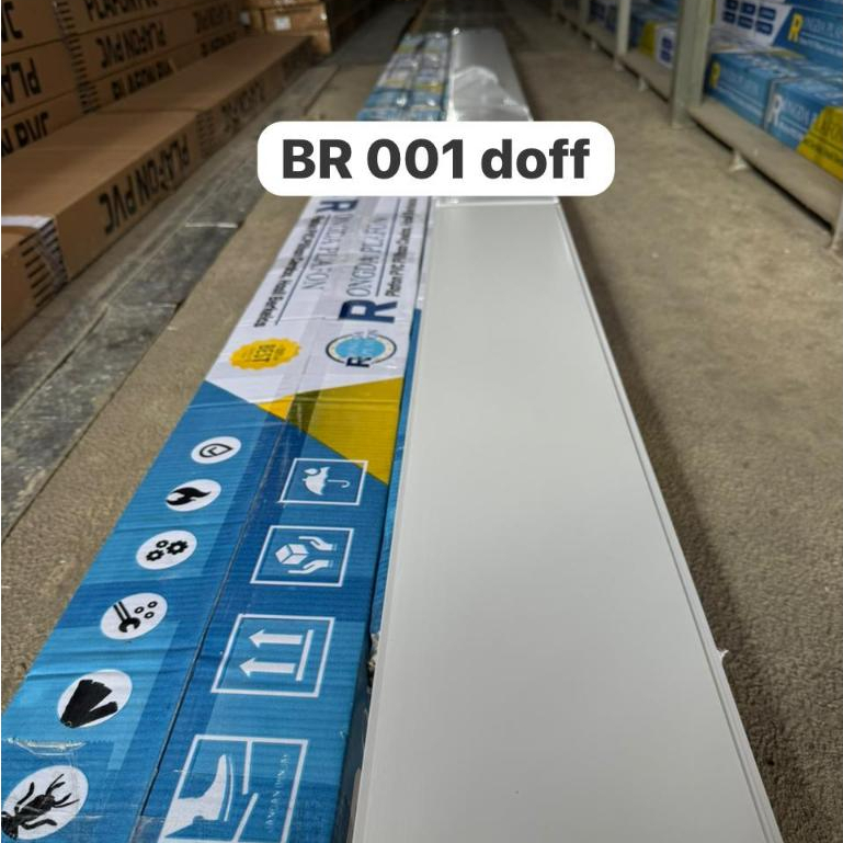 Plafon Pvc Putih Polos Doff - 8mm Rongda Br 001 doff