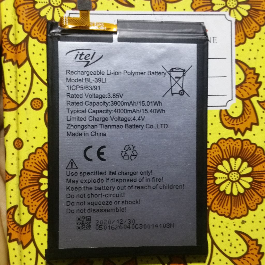 baterai itel vision 1pro L6502