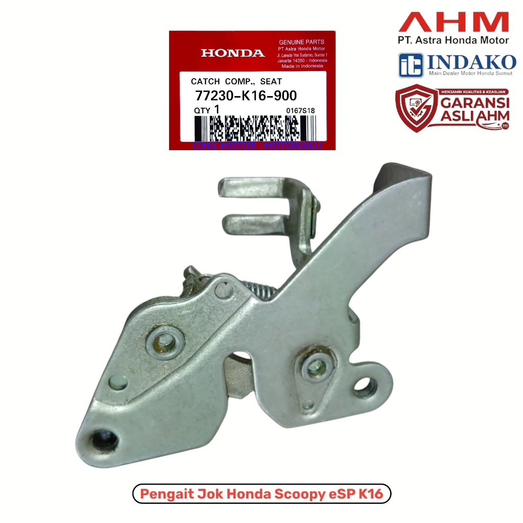 77230K16900 PENGAIT ENGSEL JOK LAWAN KUNCI SADEL SCOOPY ESP FI K16 K93 PART AHM