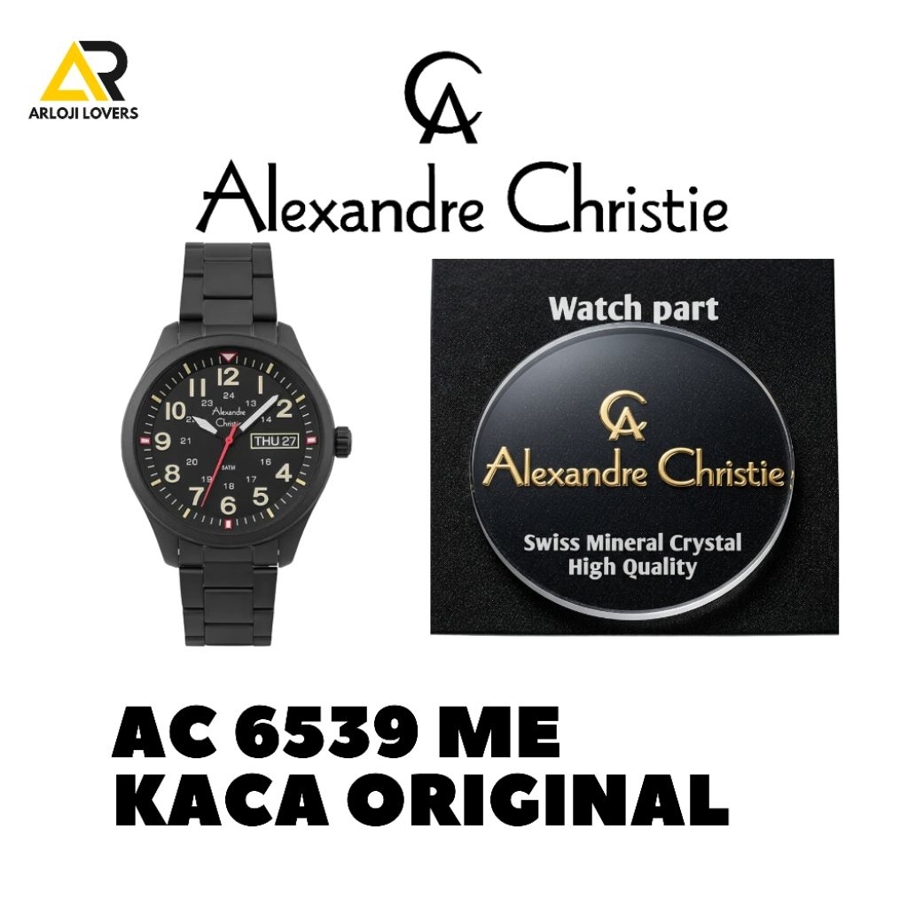 Kaca Original Swiss Mineral Crystal Alexandre Christie Type AC6539ME