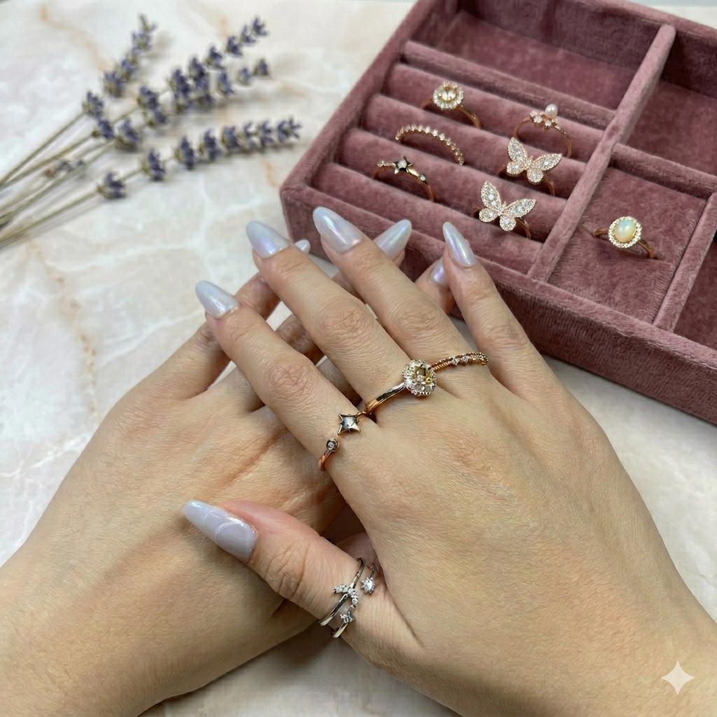 LAURAS ~ HANYA DILIVE CINCIN TITANIUM 1 SET (5 PCS)