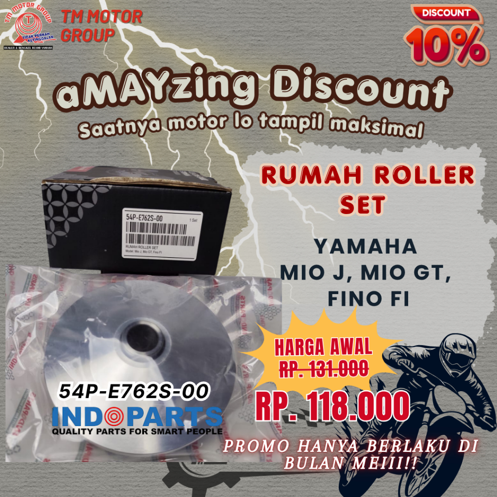RUMAH ROLLER SET YAMAHA MIO J, MIO GT, FINO FI ORIGINAL INDO.PARTS