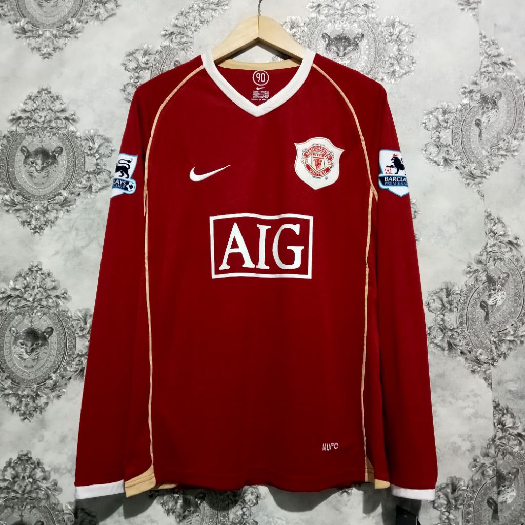 Jersey Manchester United Home 2006/2007 Long Sleeve Nameset Ronaldo