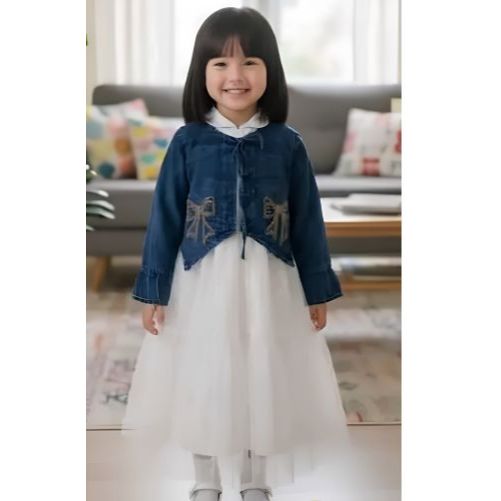 Dress Tile Rompi Warna Anak