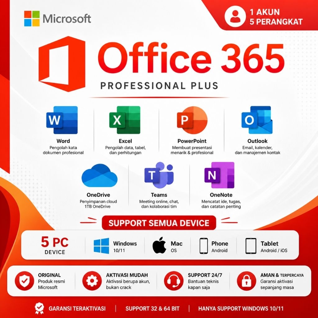 Office 365 Original Lifetime Permanen