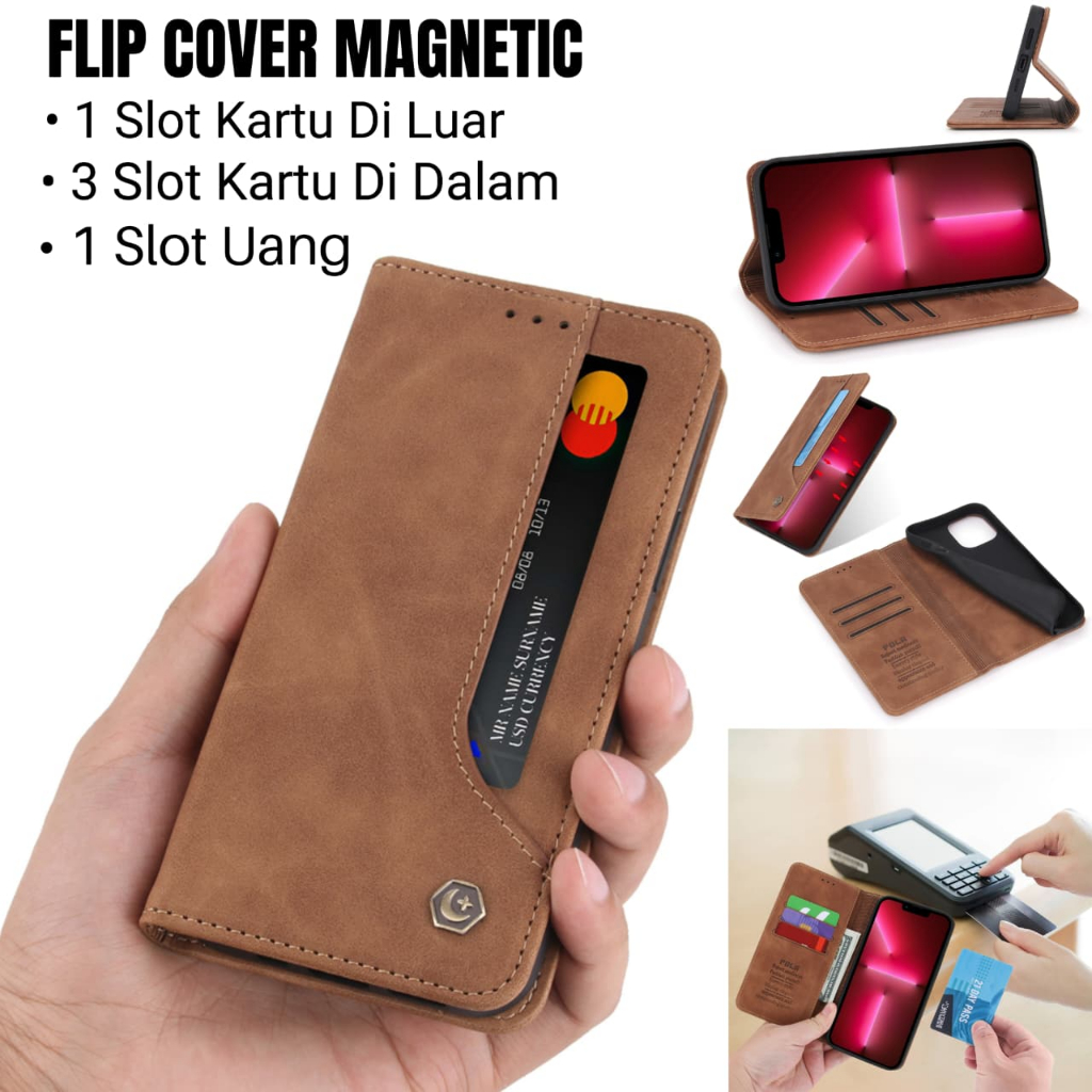 Case Huawei Nova 9 7 5T Flip Cover Magnetic Leather Wallet Casing Dompet Kulit Pola