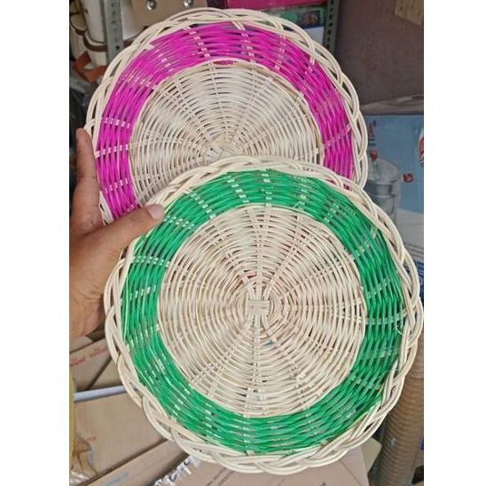 sentra_prasmanan Piring Rotan Anyaman/ Piring Rotan Menjalin/ Piring Rotan Bambu