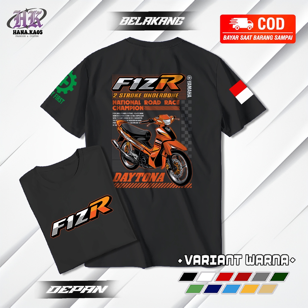 HANAKAOS - BAJU KAOS DISTRO FIZR |MOTOR FIZR | KAOS MOTOR RACING | YAMAHA FIZR KEREN | UNISEX PREMIU