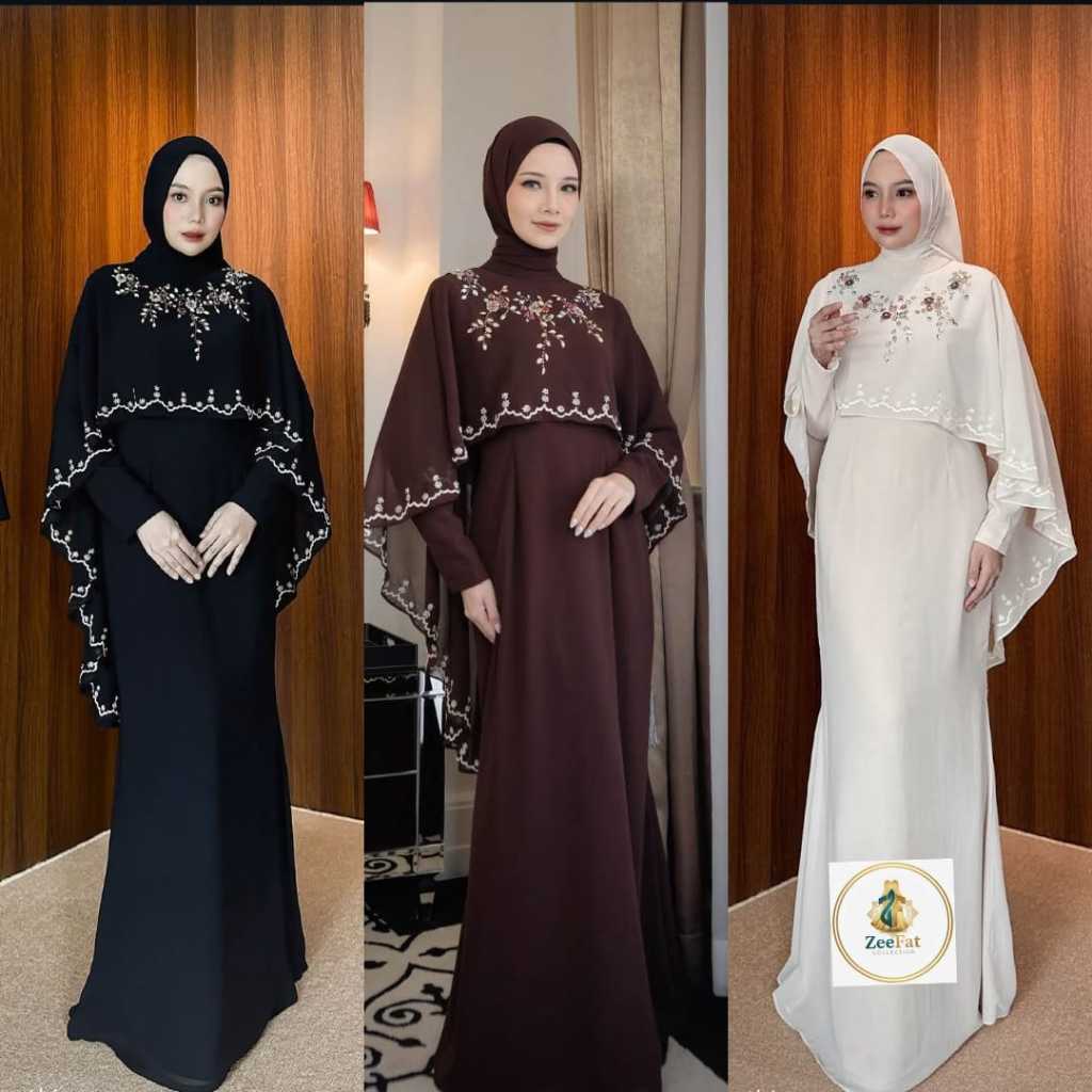 Dress Korean Style COD Ceruty Babydoll Bordir Timbul Inner Vest Terpisah Cutting Bagian Bawah Lebar