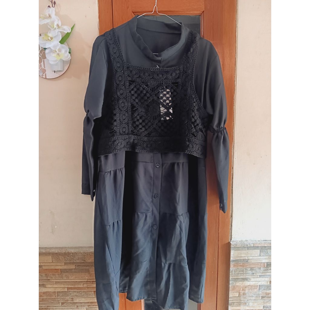 KEMEJA LONG TUNIK (VEST TERPISAH)