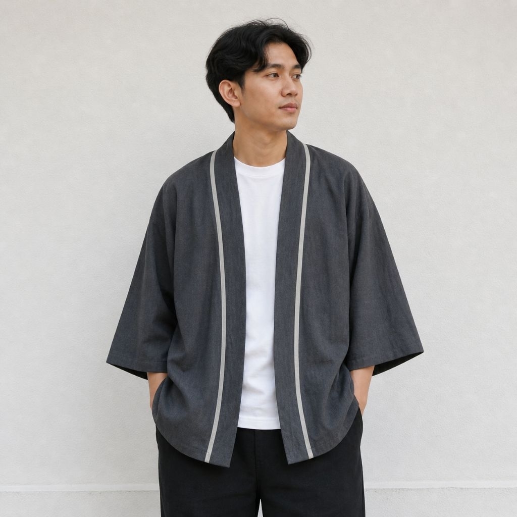 KUKABILAL kimono modern pria outer casual pria stylish