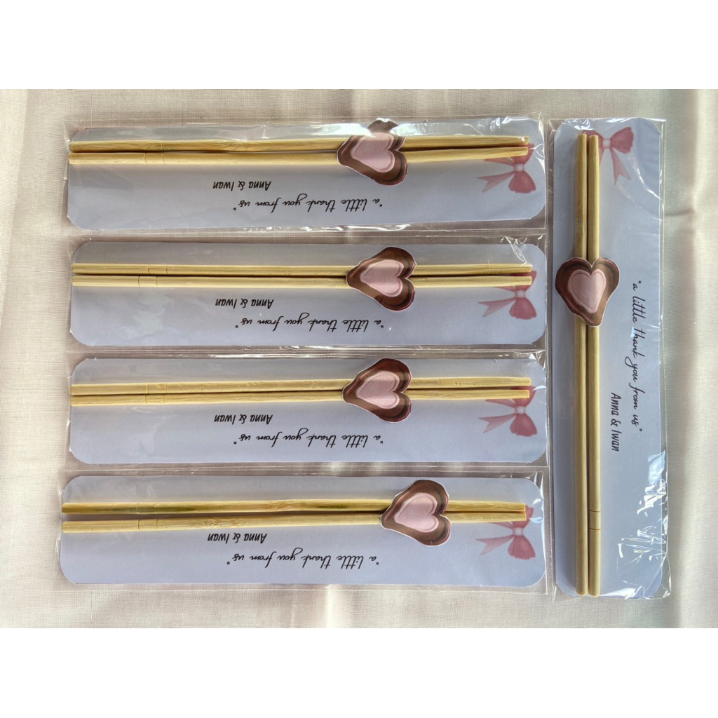 Souvenir Sumpit Kayu (50pcs) | Souvenir Pernikahan Murah | Souvenir Pernikahan Kekinian | Souvenir A