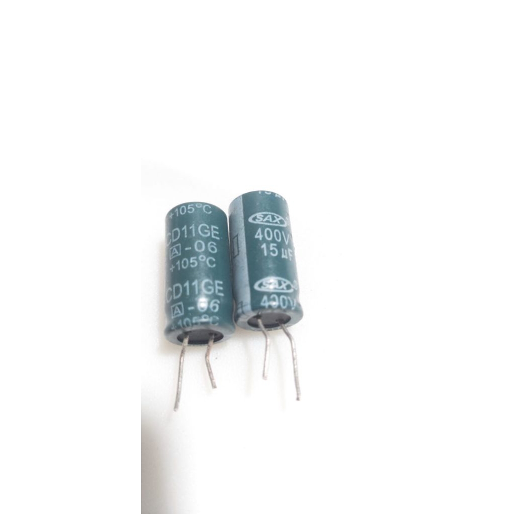 3X ELCO 15UF 400V ORIGINAL NEW - KAPASITOR ELKO 15UF 400V
