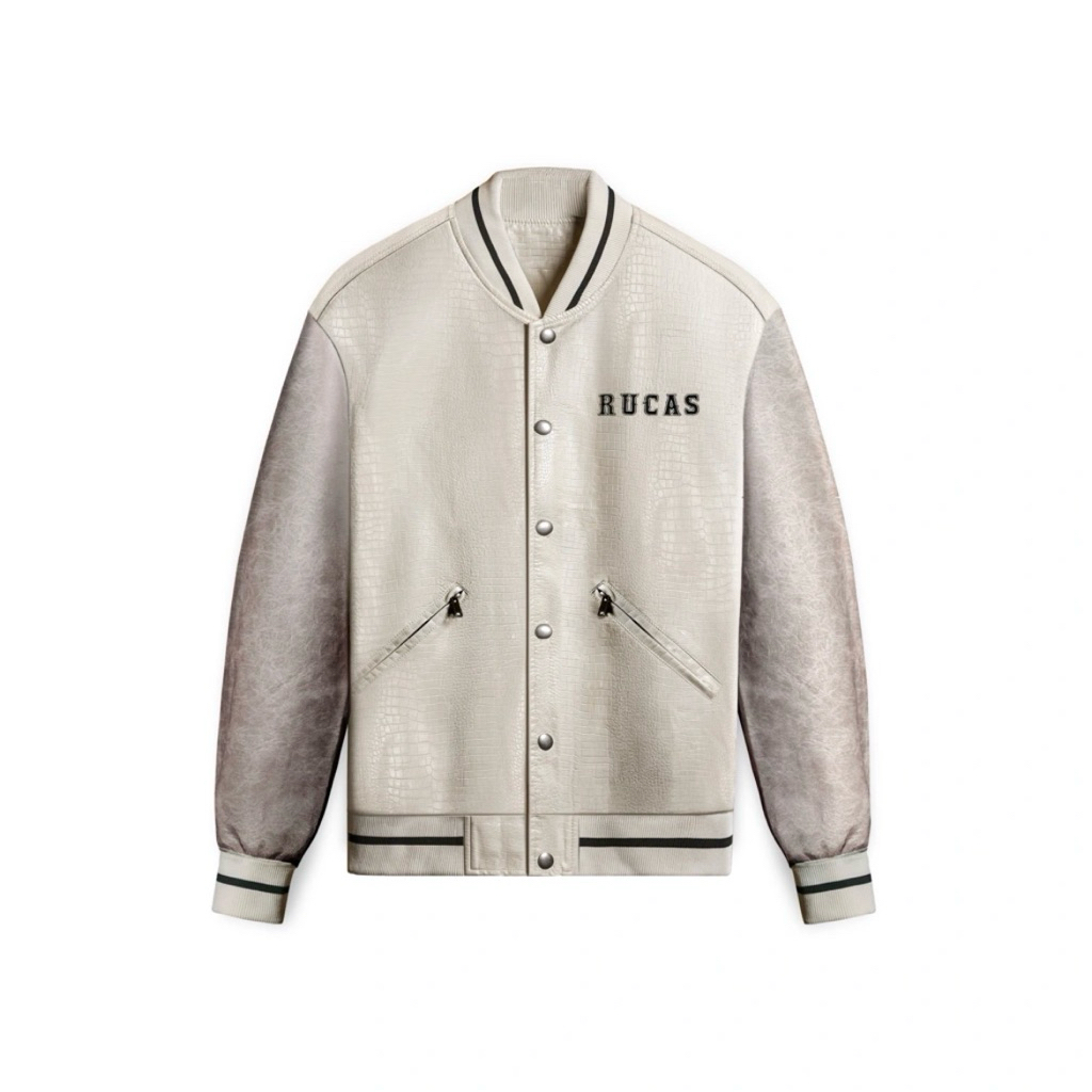 RUCAS WHITE LEATHER PYTON JACKET