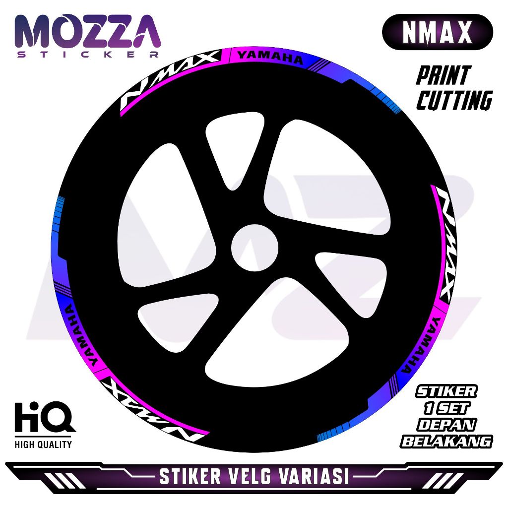 Stiker Velg NMAX / Lis Velk Motor / Cutting Stiker Velg / Sticker Velk Yamaha NMAX Variasi Keren Des