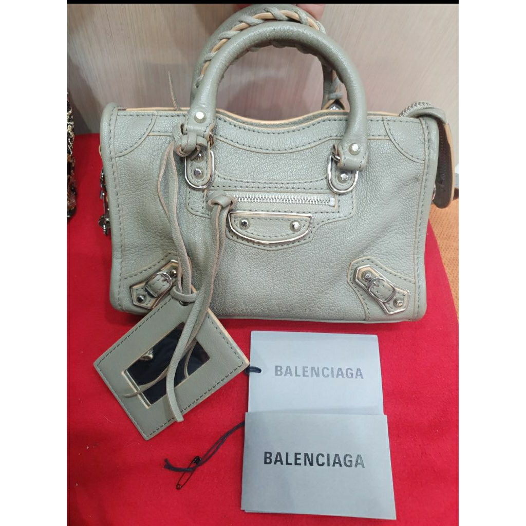 Balenciaga Nano City Edge Griss Taupe
