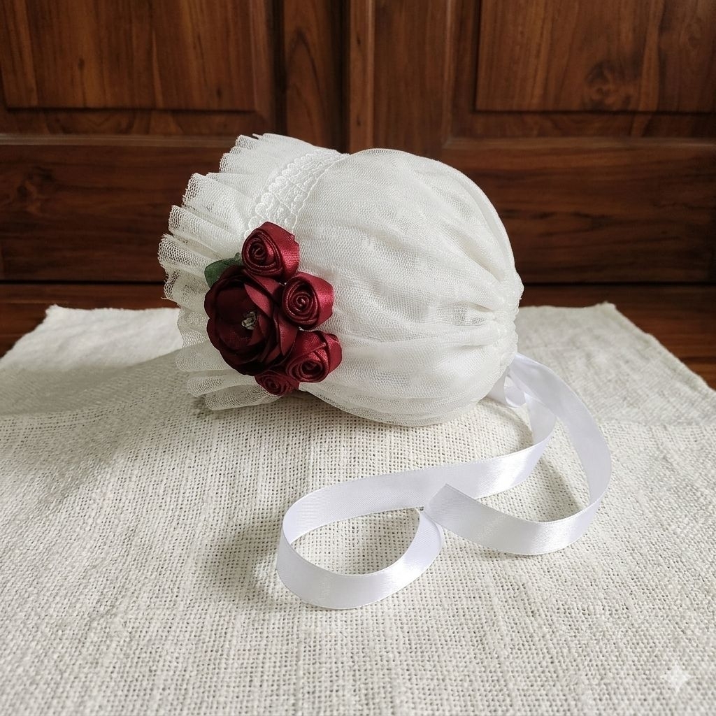 Topi Kupluk Bonet Anak bayi Perempuan Lembut adjustable
