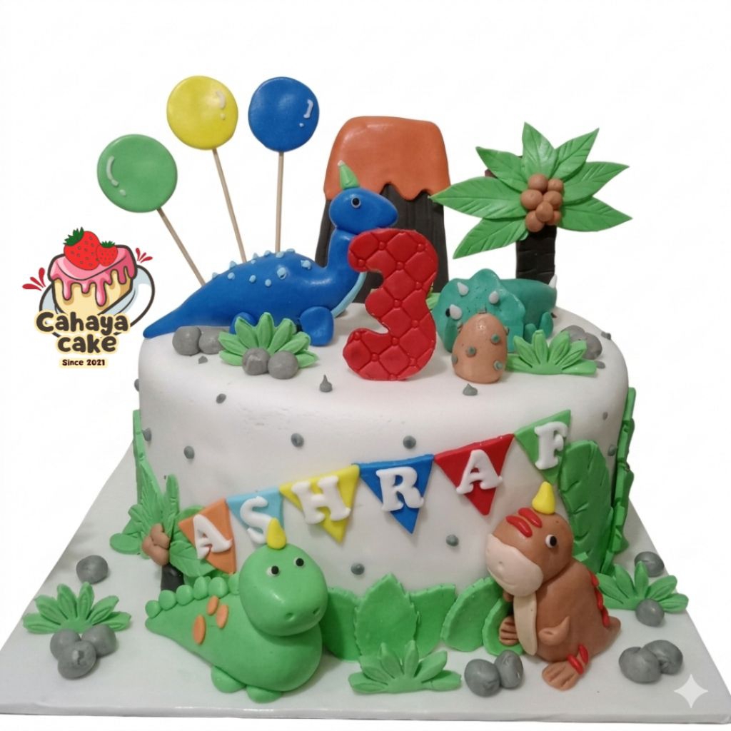 Kue Ulang Tahun Dinosaurus / Dinosaurus Cake / Trex Cake / Kue Ultah Jurrasic
