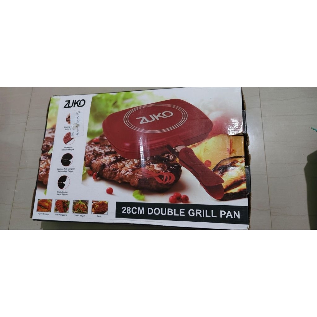 zuko double grill pan