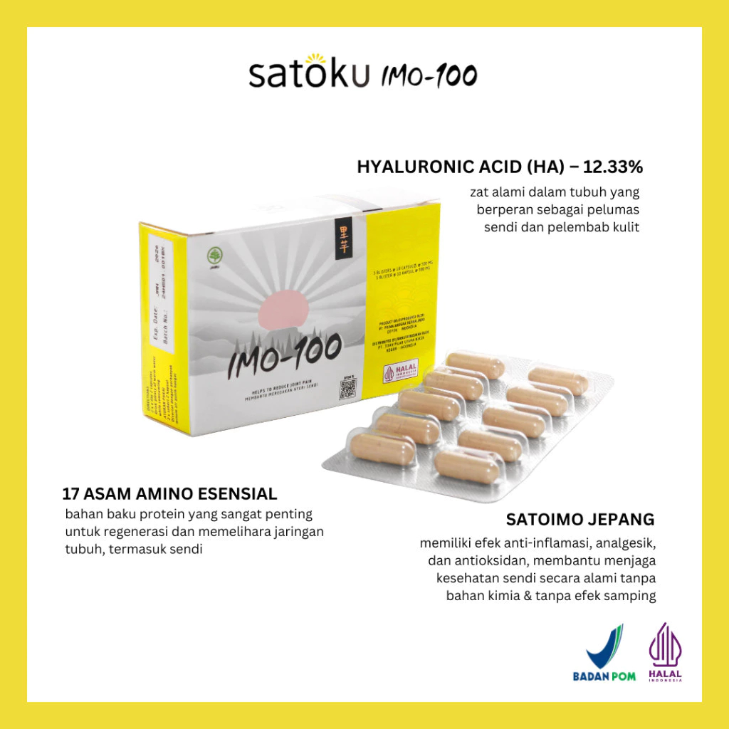 100% ASLI satoku imo 100 original isi 30 capsul AMPUH