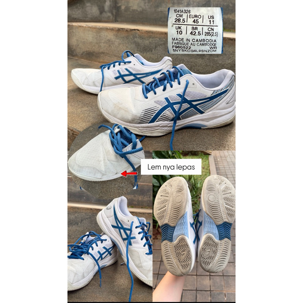 SEPATU TENNIS PADEL SECOND 2nd BEKAS ASICS