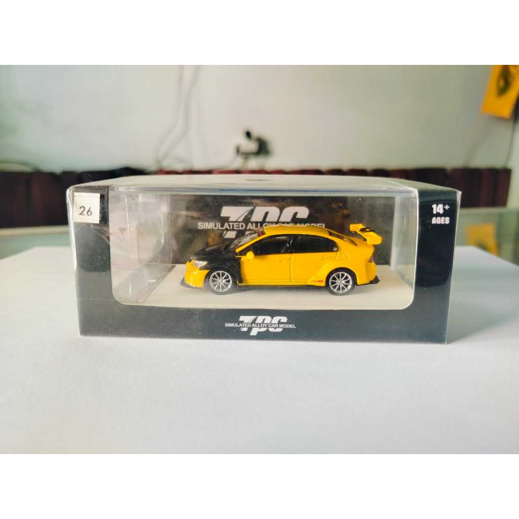 TPC Honda CIvic Type R FD2 Yellow Modified Exclusive  with Figure