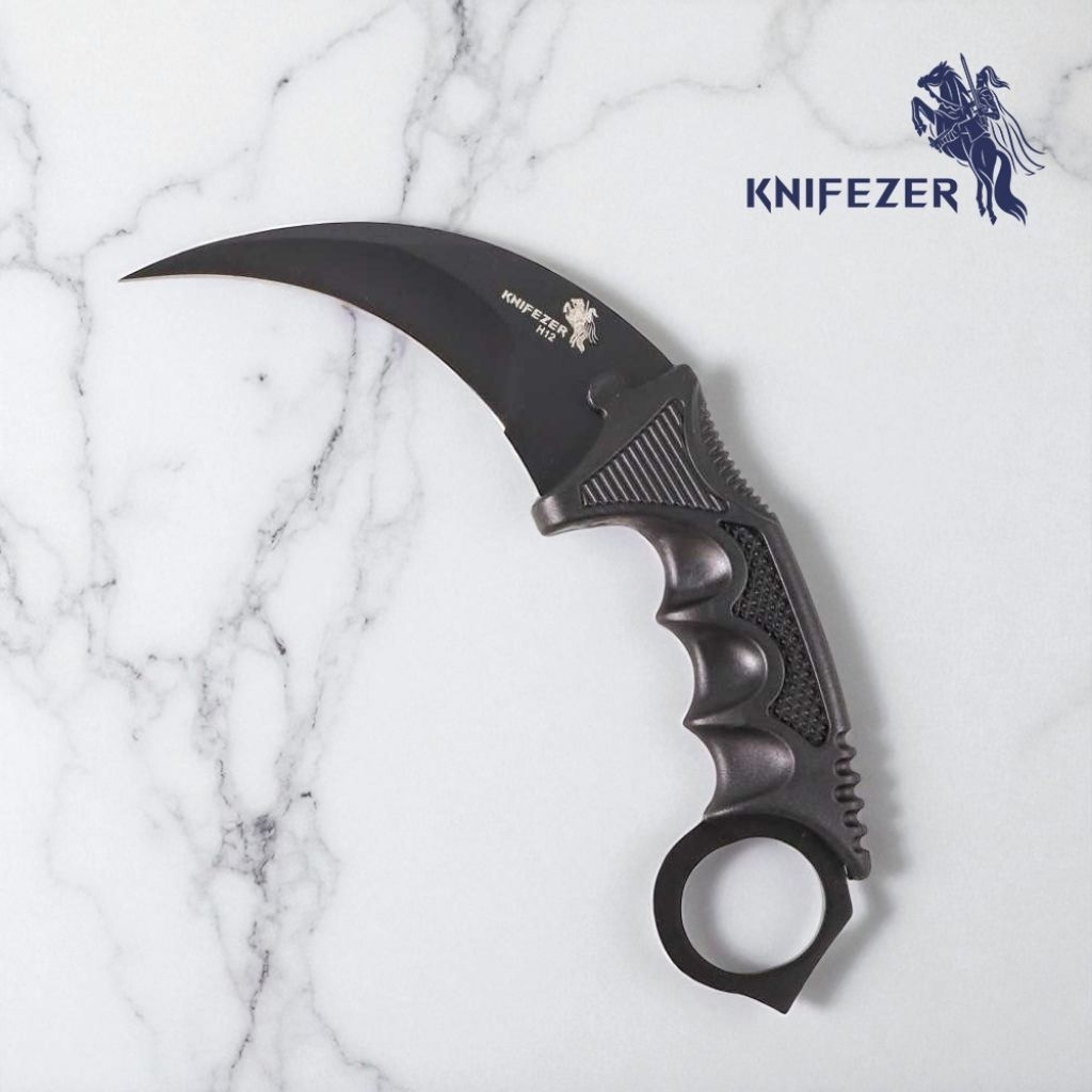 Pisau Karambit Outdoor  Mini Tactical Knife EDC Anti Licin & Ring Pegangan
