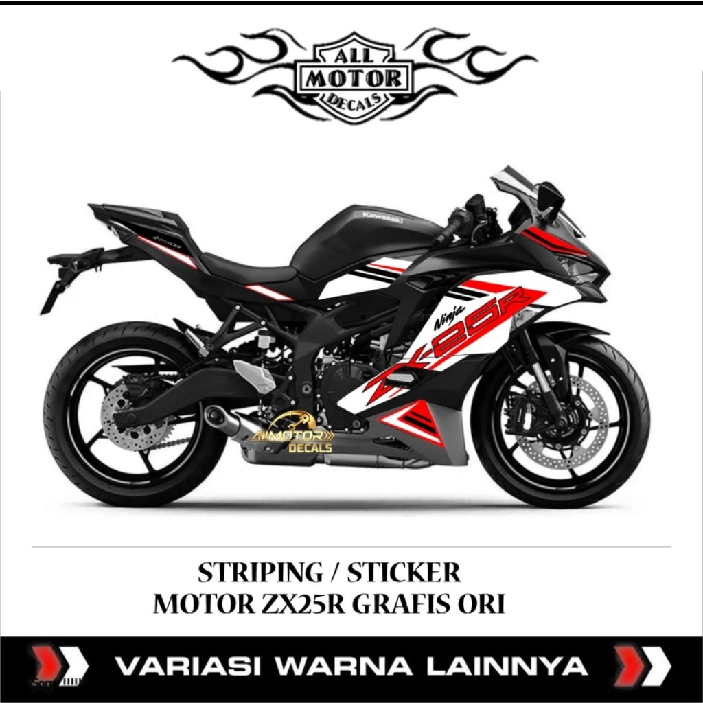 Stiker Striping ZX25R Ori Printing / Stiker Motor Kawasaki Ninja ZX25R, Zx25rr, Zx4r, Zx4Rr