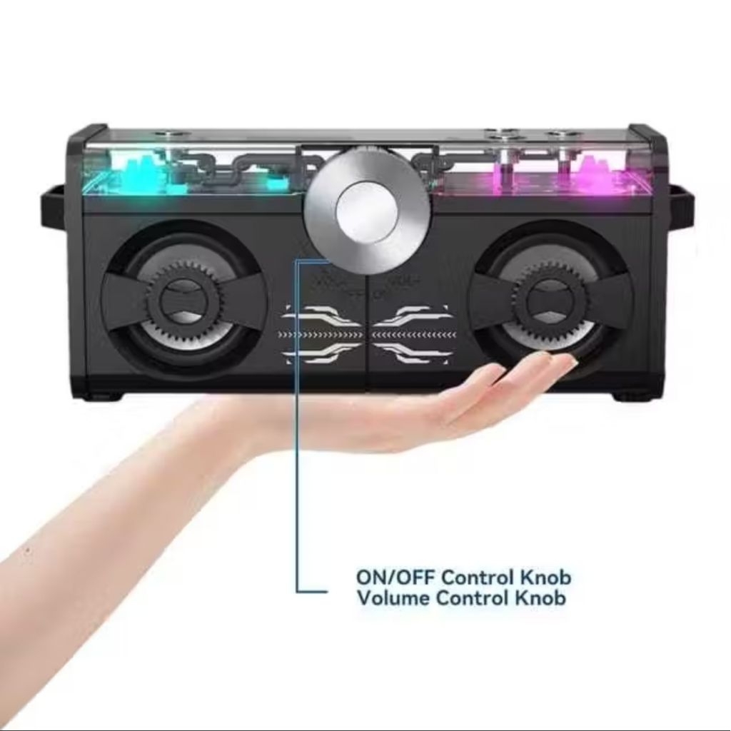 Speaker Bluetooth RGB 10W Suara Kuat 2 Speaker Subwoofer Super Bass - A18