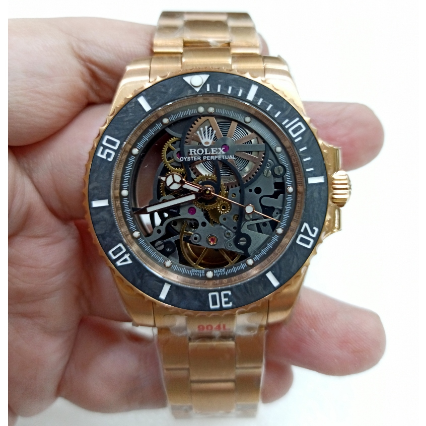 Jam Tangan Pria R® Andrea Pirlo X Artisans de Genève Carbon Forged Rosegold Steel | Swiss ETA | Auto