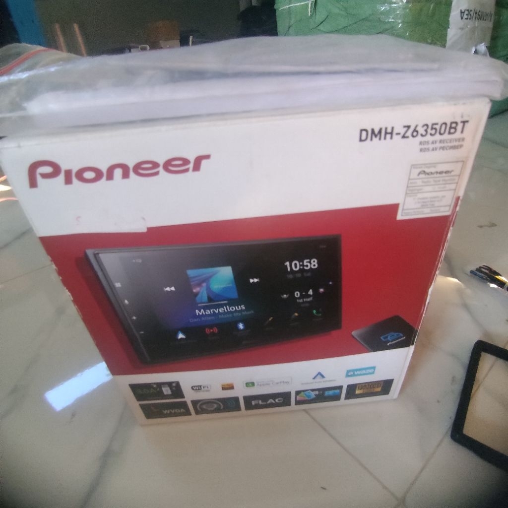 head unit Pioneer DMH-Z6350BT bekas 7 inc hi res flac audio mobil premium segel asli original full h