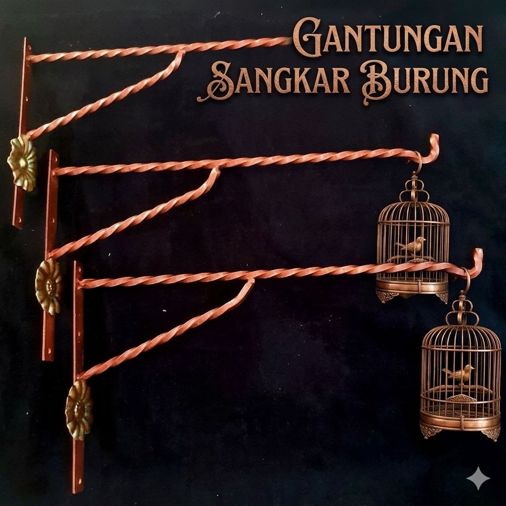 gantungan sangkar burung .  cantolan  dinding sangkar burung