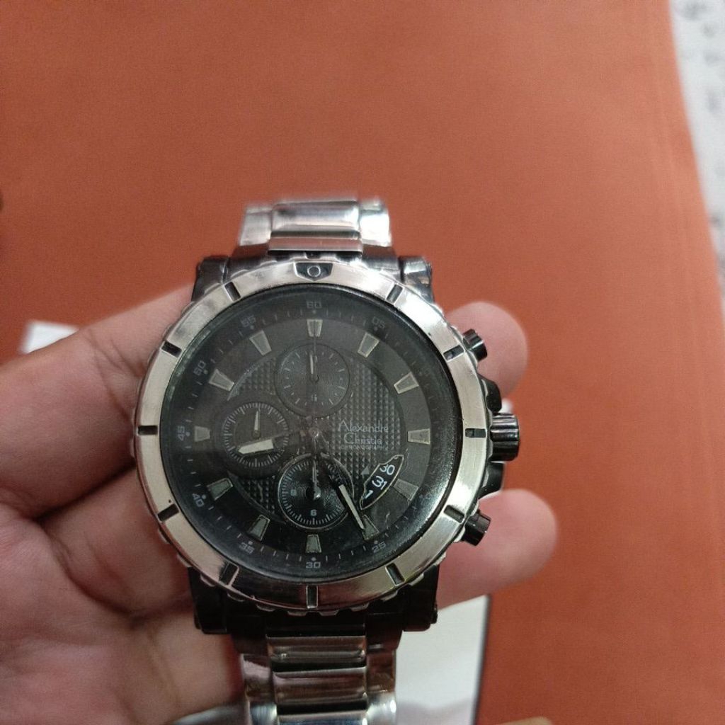 jam tangan original Chronograph AC Alexandre Christie preloved second bekas