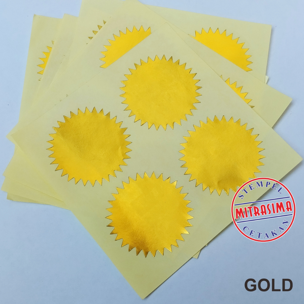 Sticker seal untuk emboss stamp