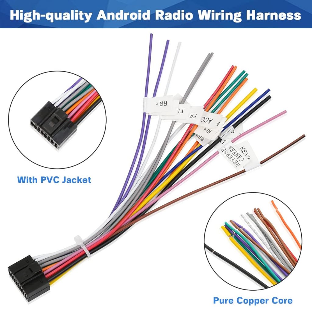 Soket Head unit Android 16 pin power speaker socket tape mobil 16 pin universal
