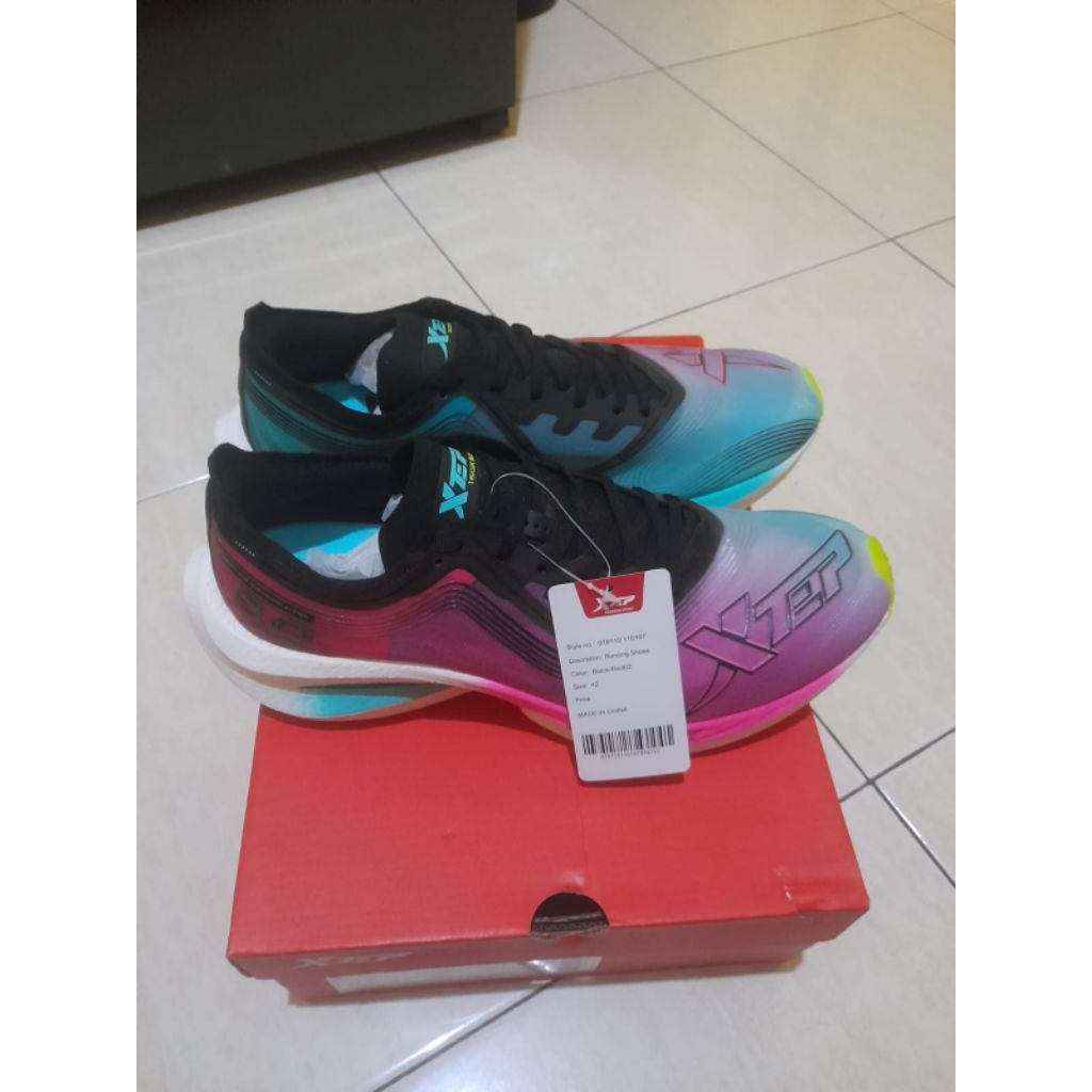 Sepatu Xtep Plate Carbon 160x 42 & 43 Original