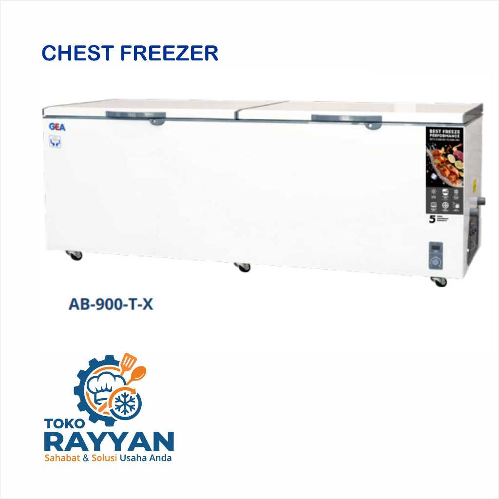 CHEST FREEZER GEA 2 PINTU KAAPSITAS 865 LITER DENGAN LAMPU INTERNAL