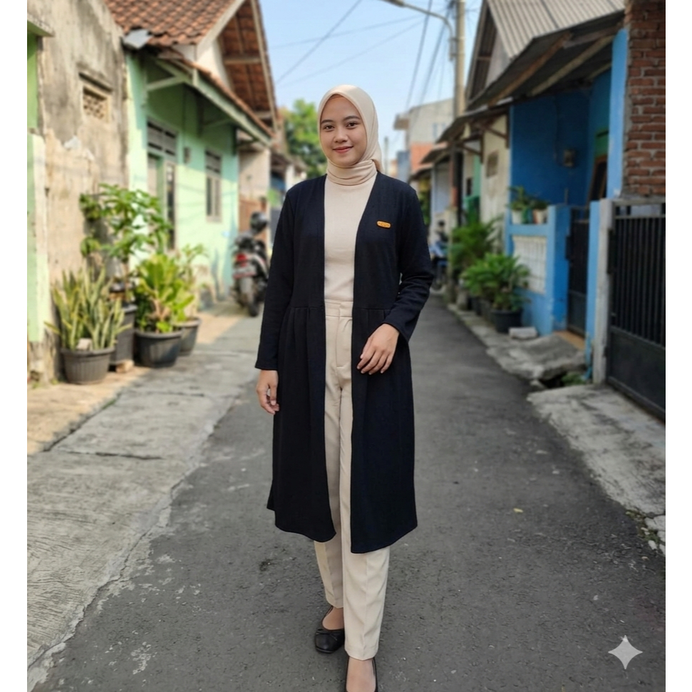 Cardigan rajut import standar hingga jumbo