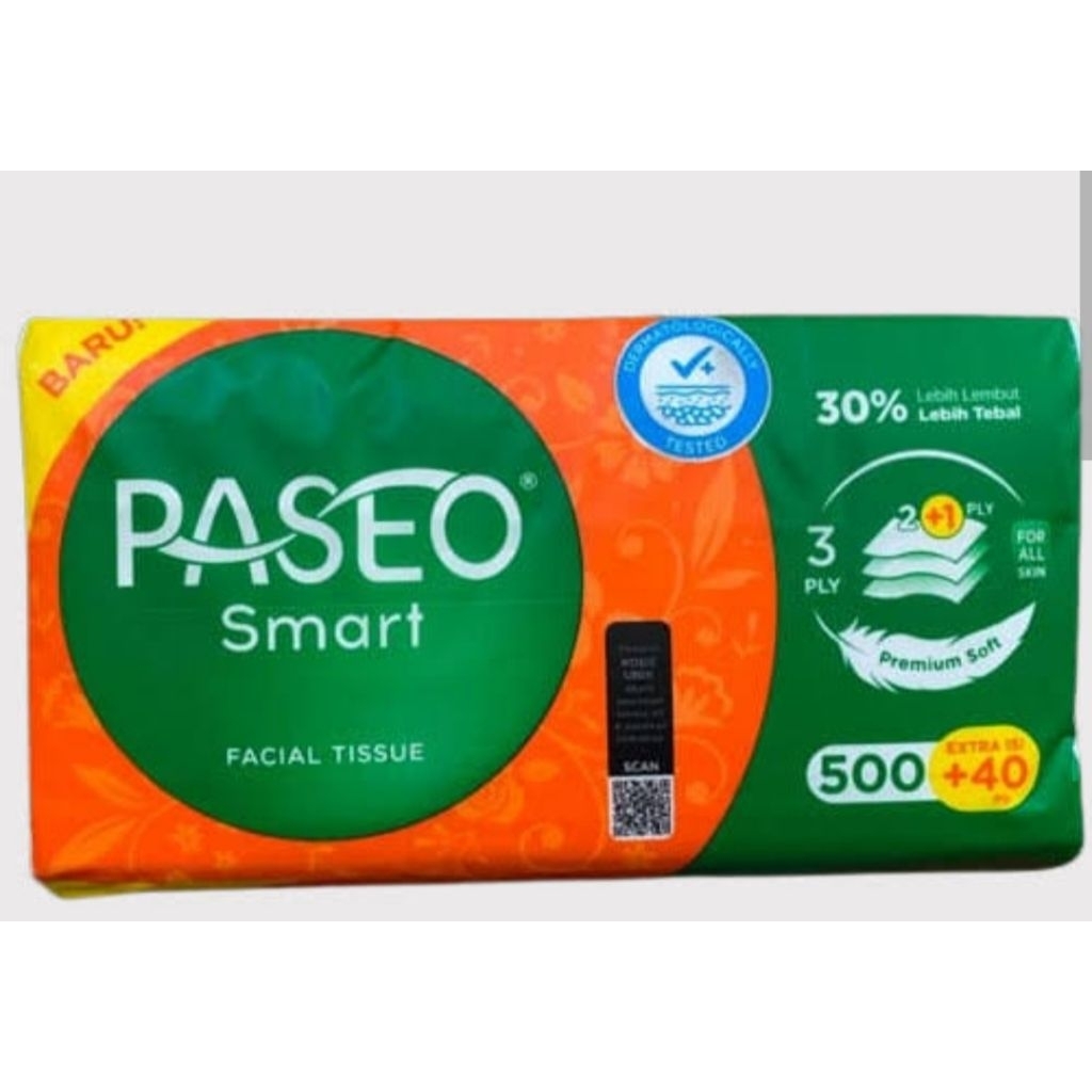 TISU TISSUE PASEO SMART 500+40 HELAI TISSUE FACIAL PASEO