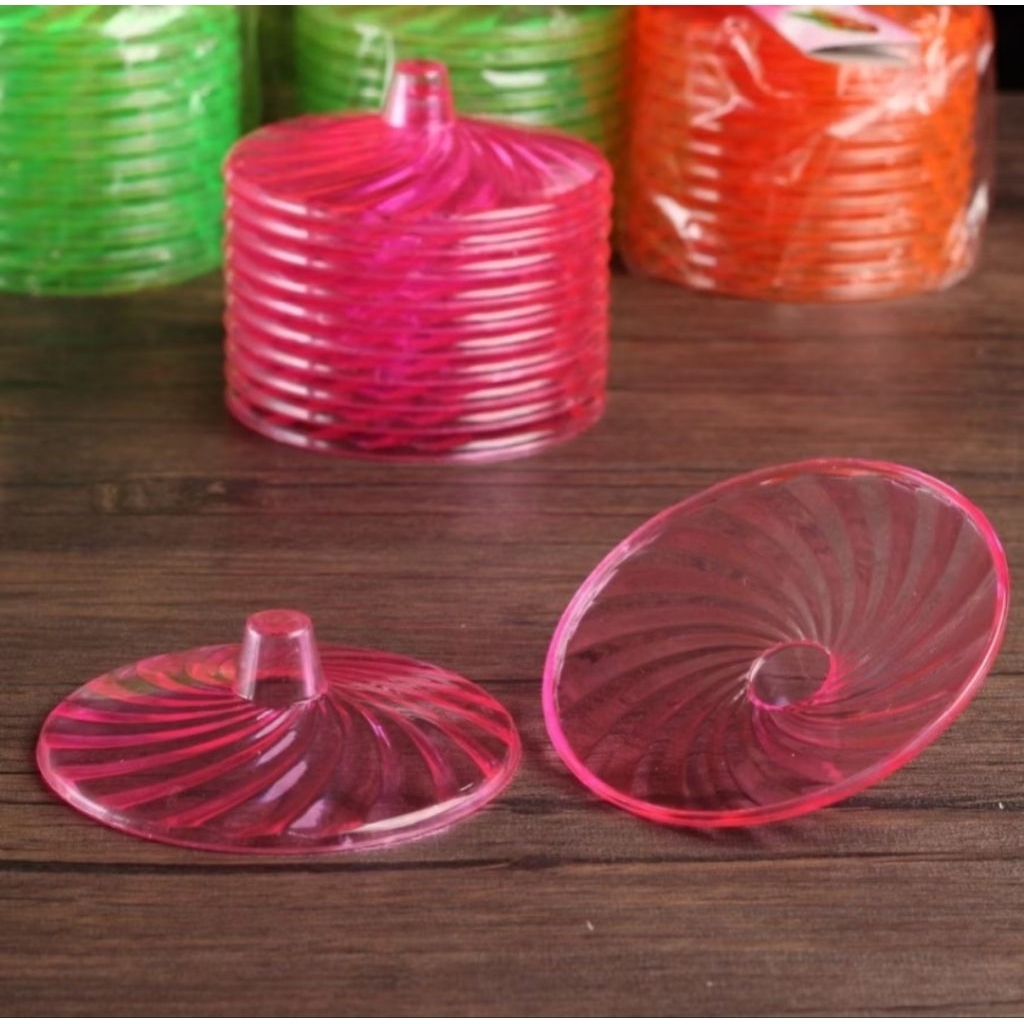 Tutup Gelas KH Premier Mika Warna Bening / 12 pcs