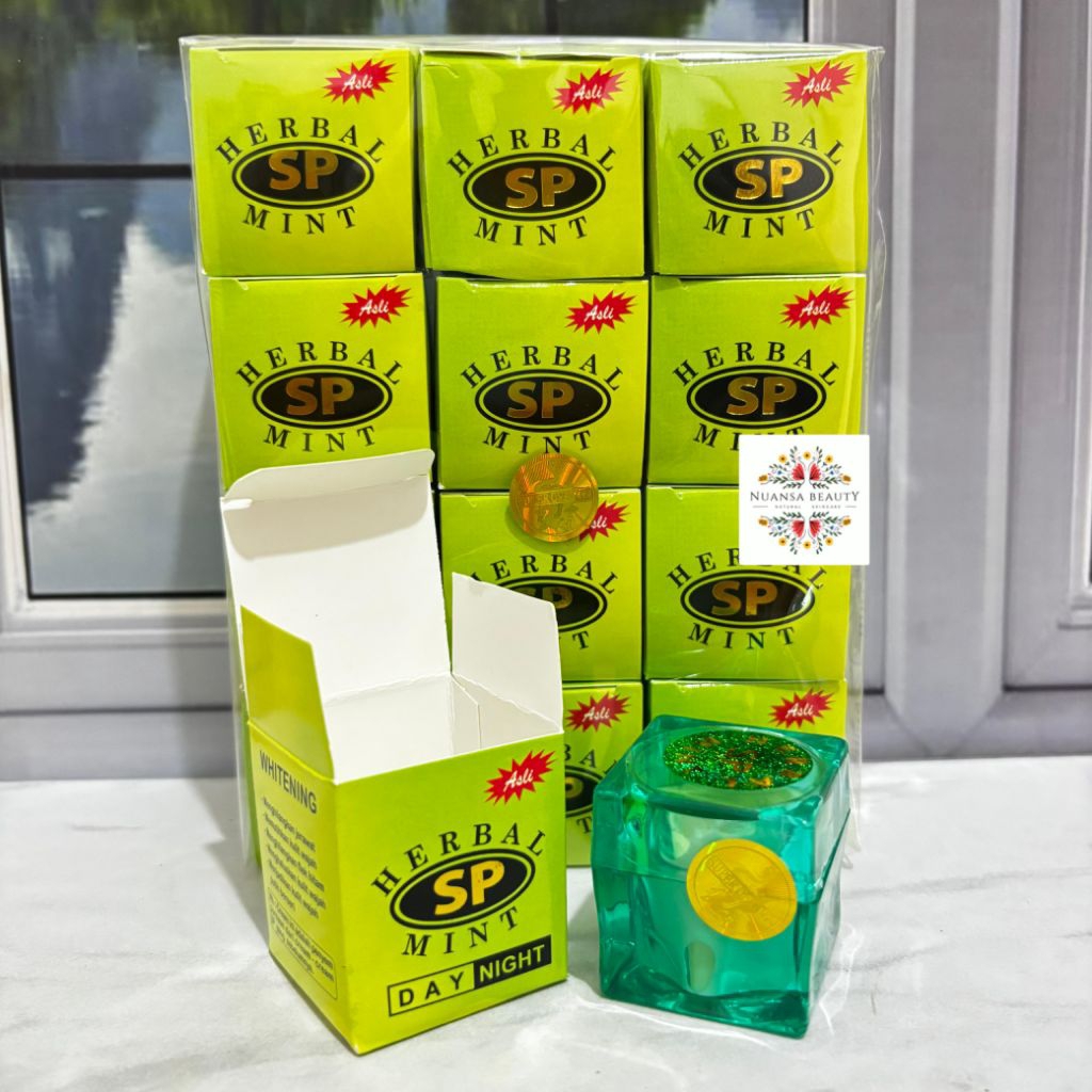 [ 12pcs ] SP Herbal Mint Hijau Pelembab Siang Malam