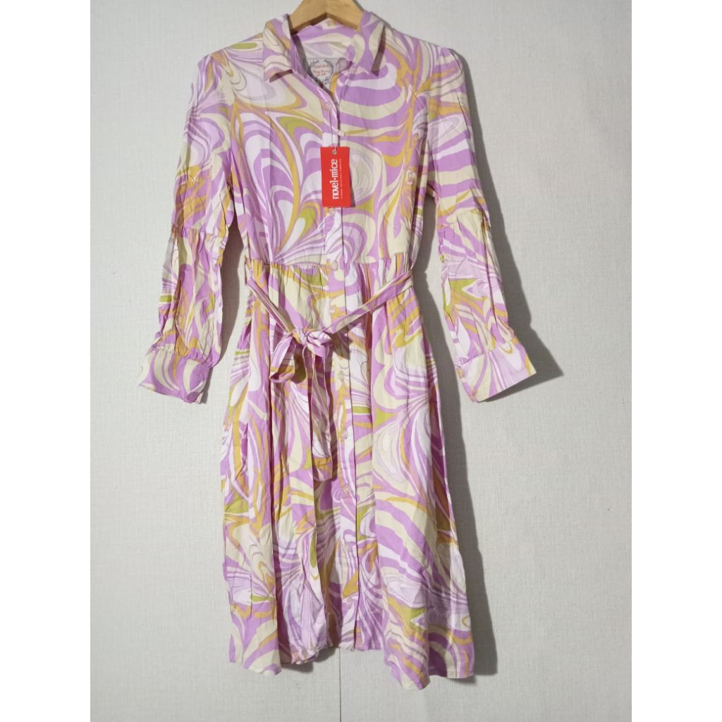 Novel Mice - Dress / Tunik Abstrak Lilac Size S