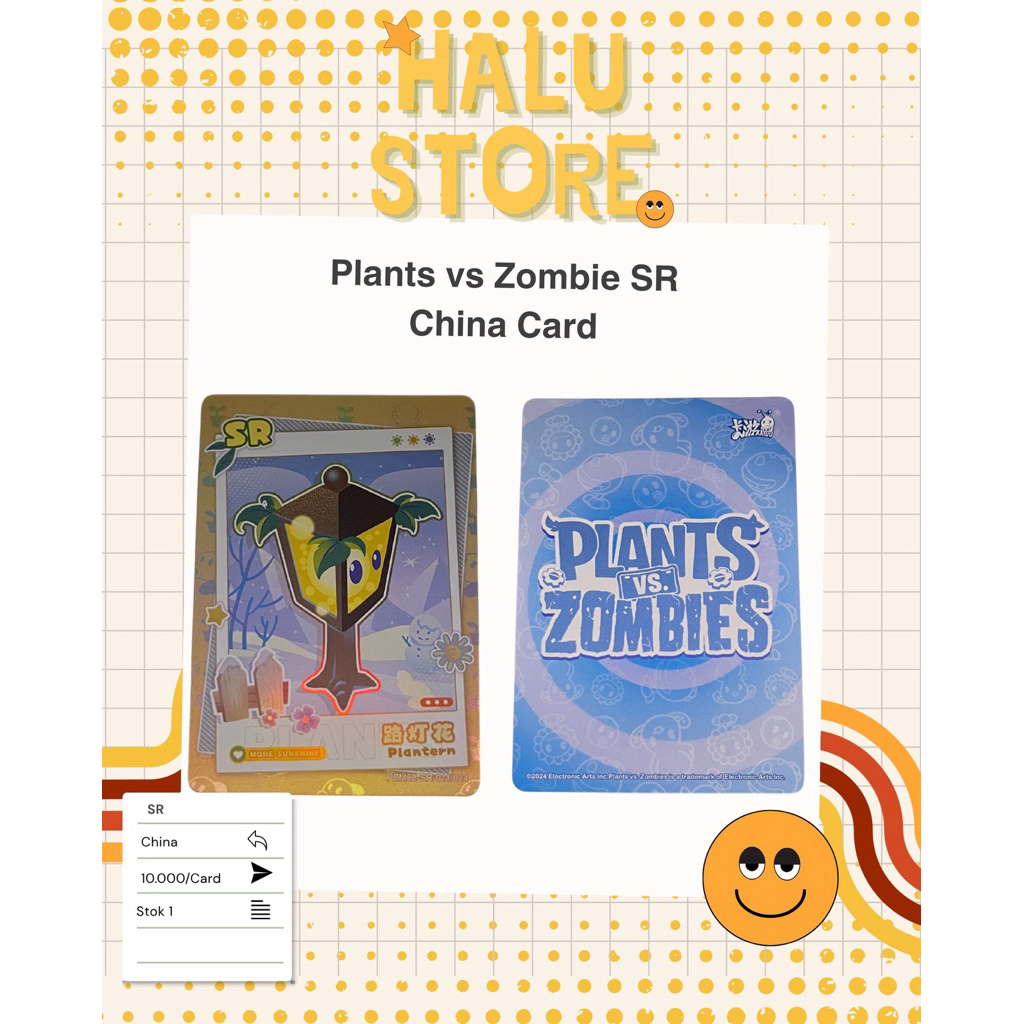 Plants vs Zombie Collection Card (Type SR) China