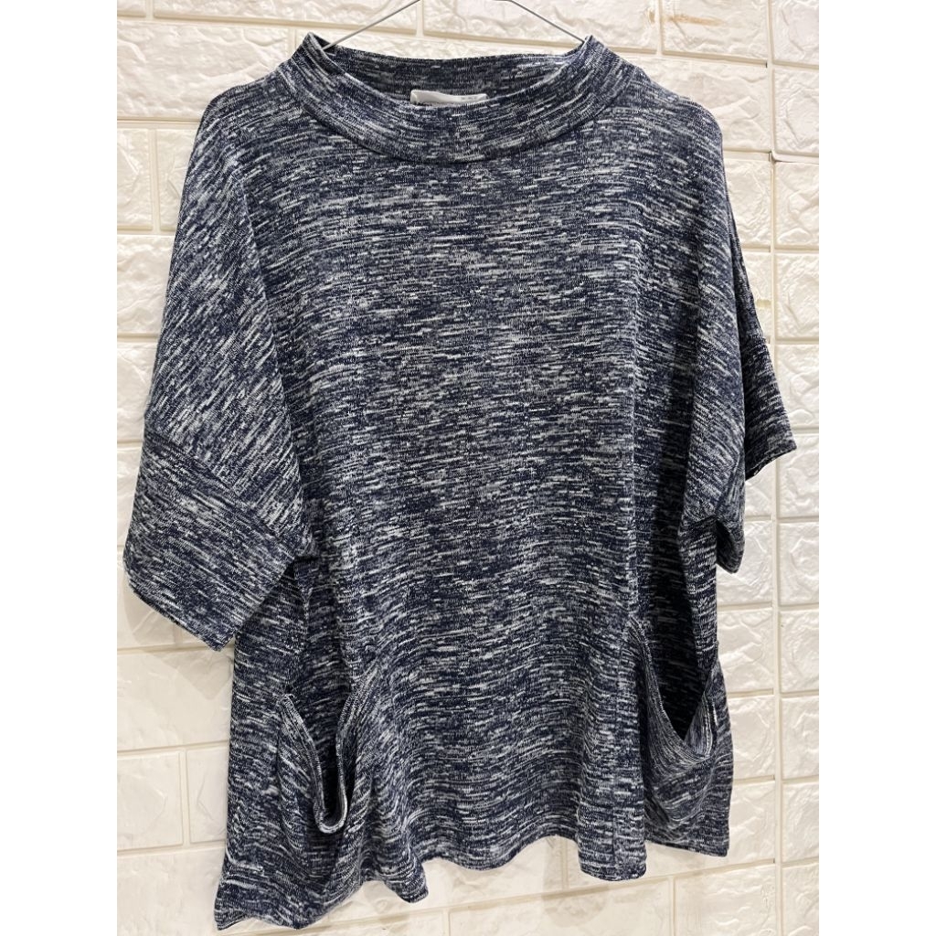 PRELOVED ATASAN WANITA LURIK BIRU