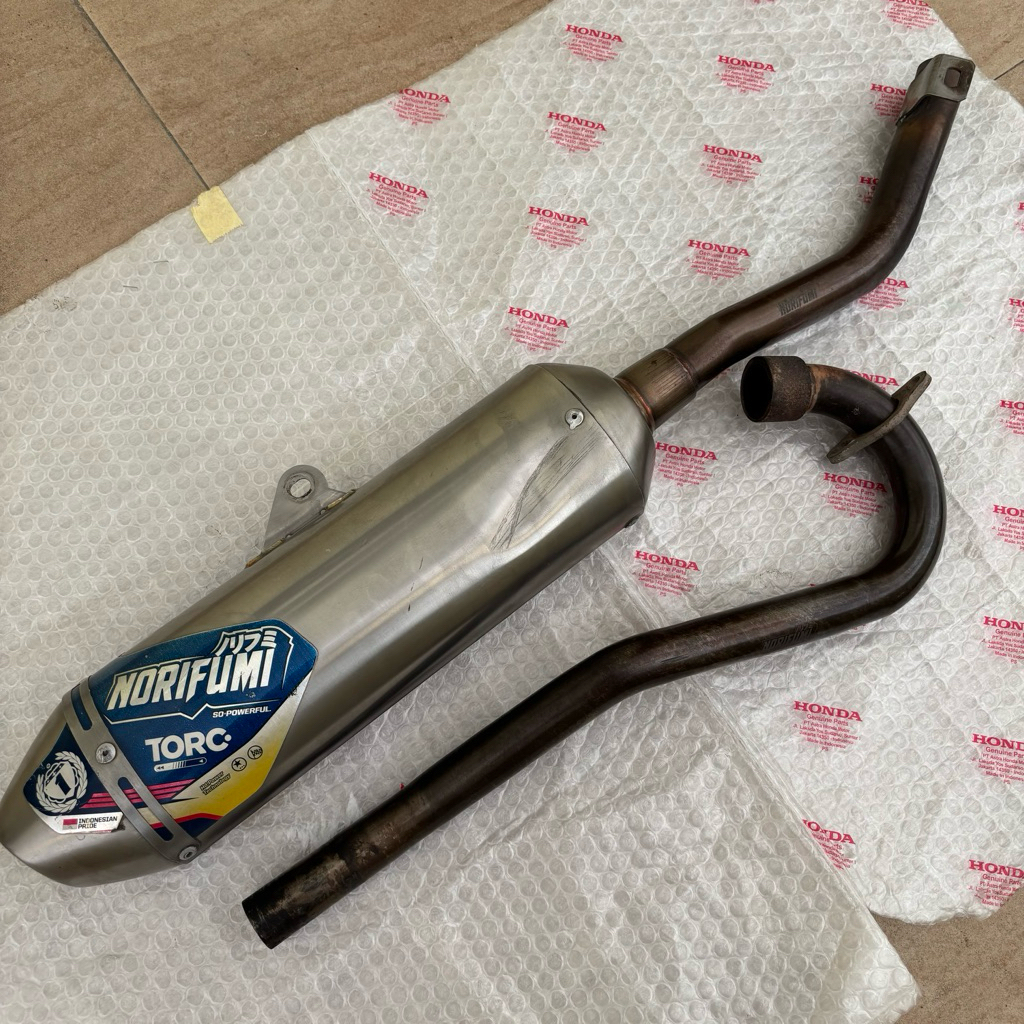 knalpot norifumi torc second original pnp Honda Crf 150L knalpot brong crf