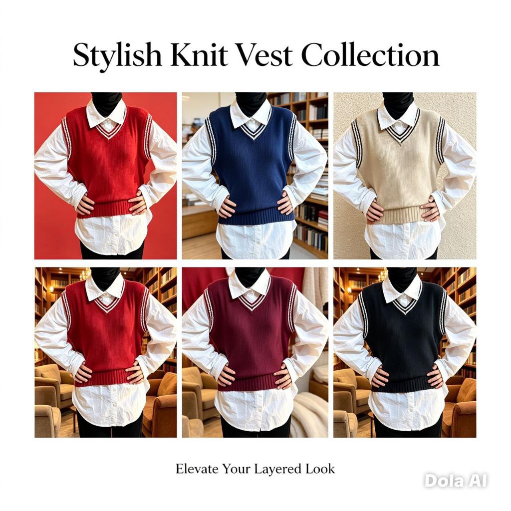 ROMPI SETRIP VEST RAJUT PRIA WANITA STYLE KOREA