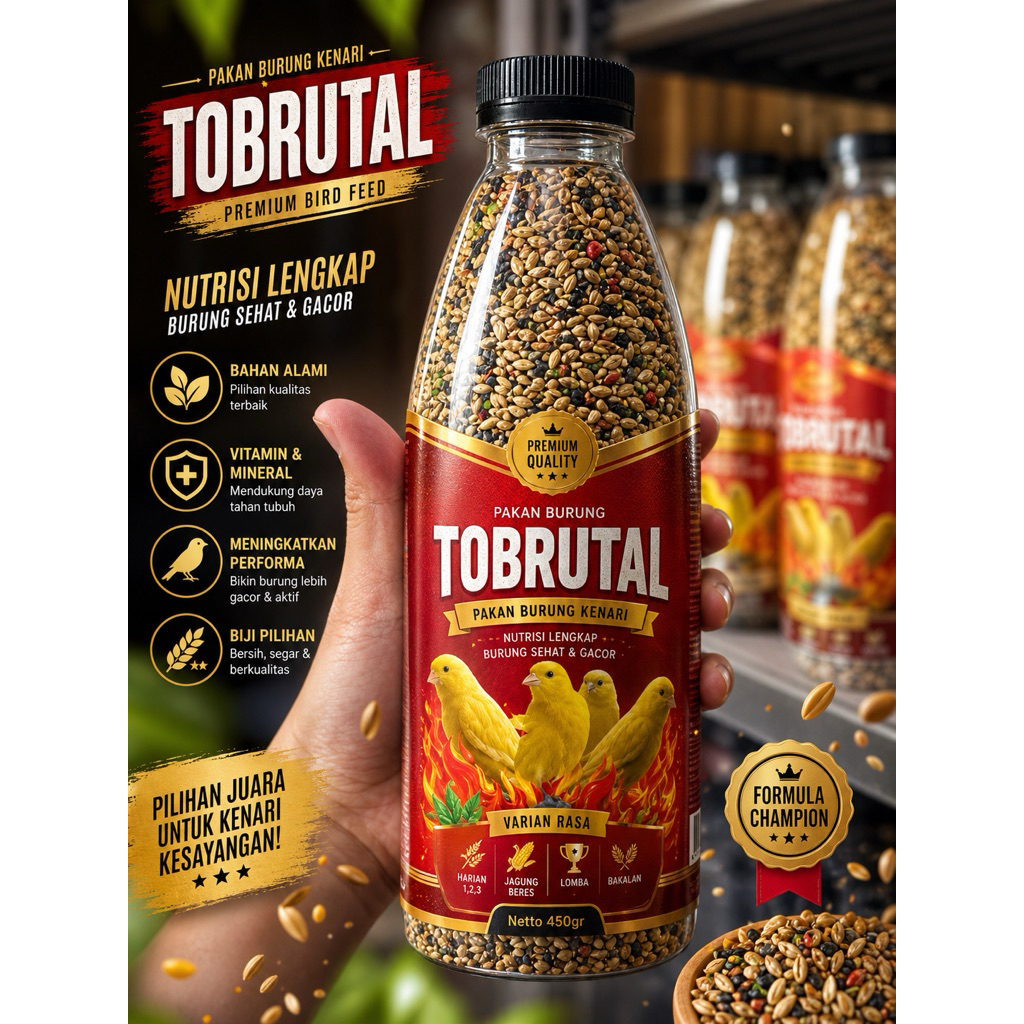 TOBRUTAL pakan burung kenari pakan kenari gacor