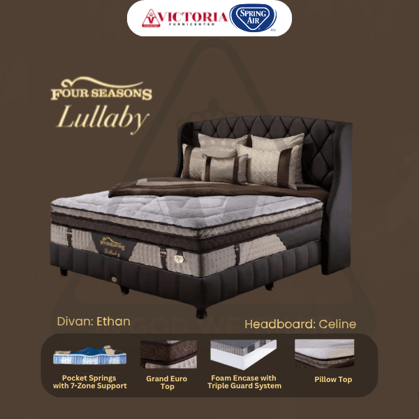 Spring Air Lullaby 120 x 200 120x200 Fullset Full Set Full Bed Set