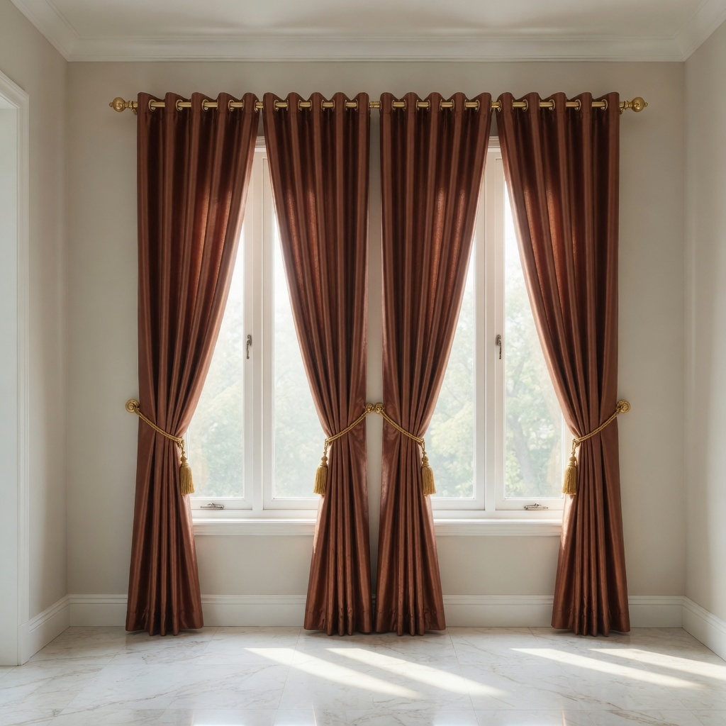 Gorden Jendela Pintu Blckout Polos Glossy Premium Abu Mocca Aesthetic Panjang 250 - 270 Cm